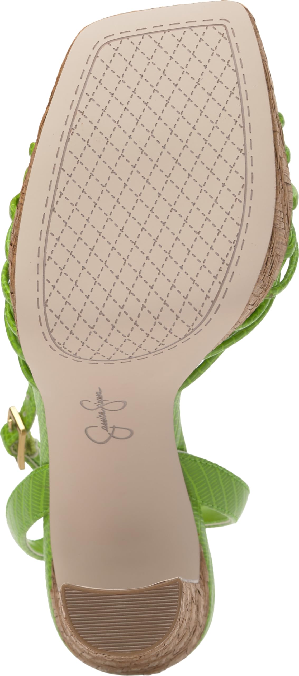 Jessica Simpson Women's Colero Platform Sandal, Lizard Green Mini Lizard
