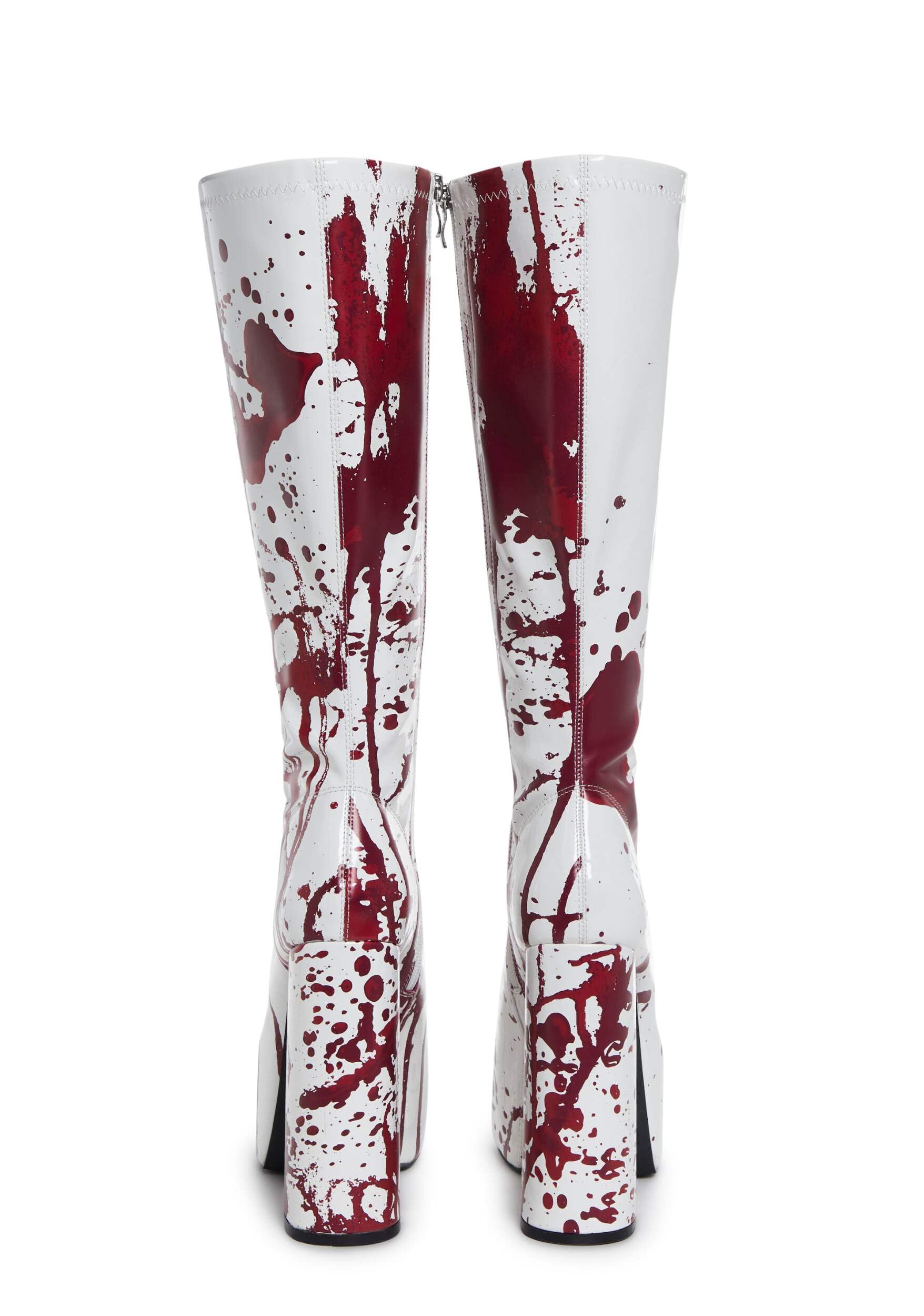 Dolls Kill Scream Queen Gogo Boots by Trickz N' Treatz, White, 11