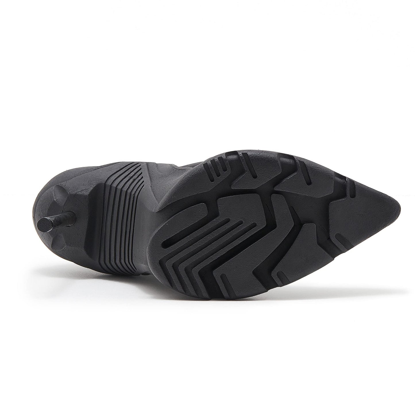 Tsrenlmln Women's Ankle Boots High Heel Boots for Women Fashion Pointed Toe Stiletto Boots Womens Elastic Fabric 8cm Heel Pull-On Short Boots Black Boots