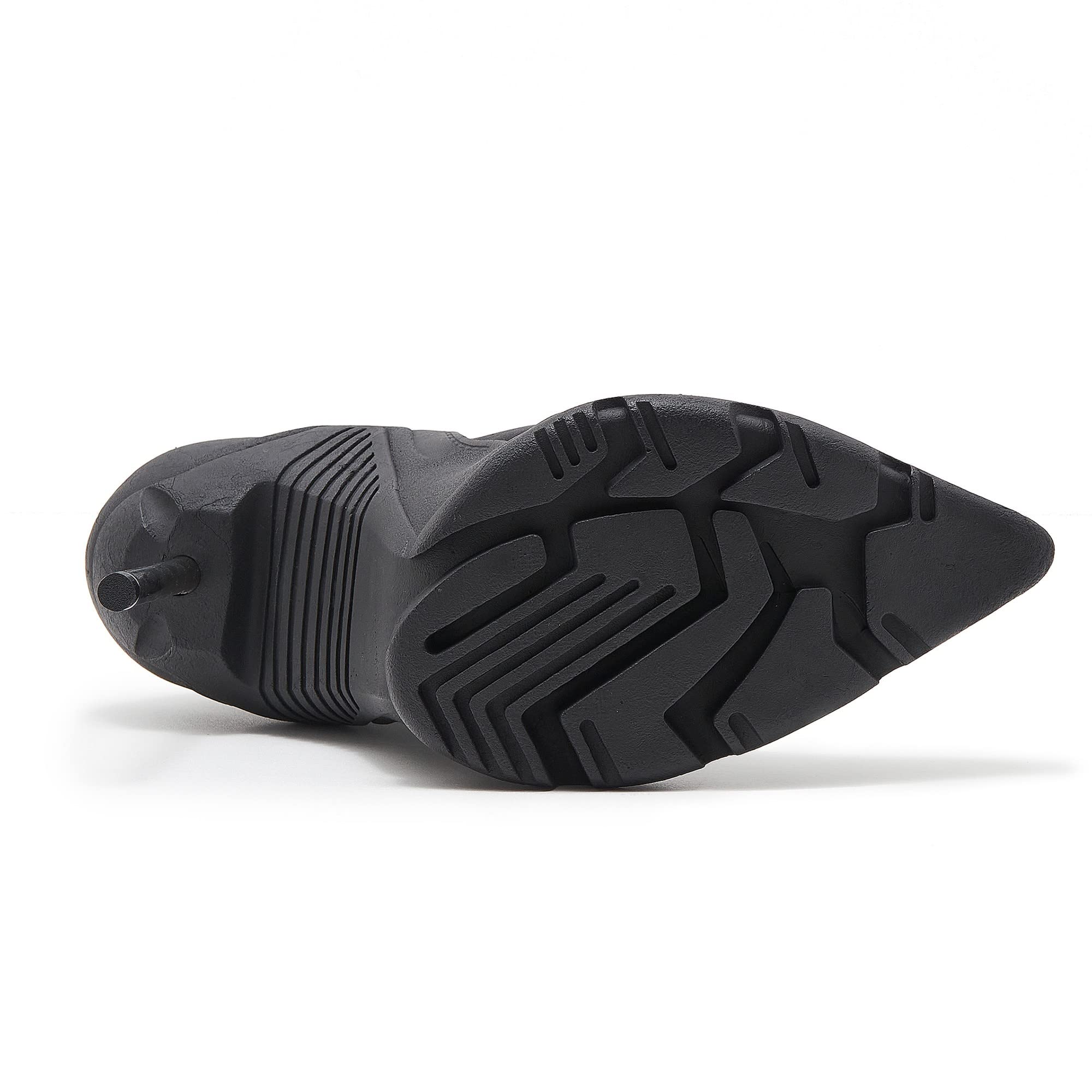 Tsrenlmln Women's Ankle Boots High Heel Boots for Women Fashion Pointed Toe Stiletto Boots Womens Elastic Fabric 8cm Heel Pull-On Short Boots Black Boots