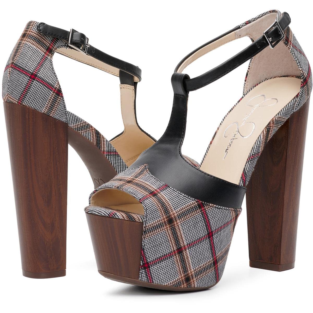 Jessica Simpson Women's Dany T-Strap Platform Sandal Heeled,