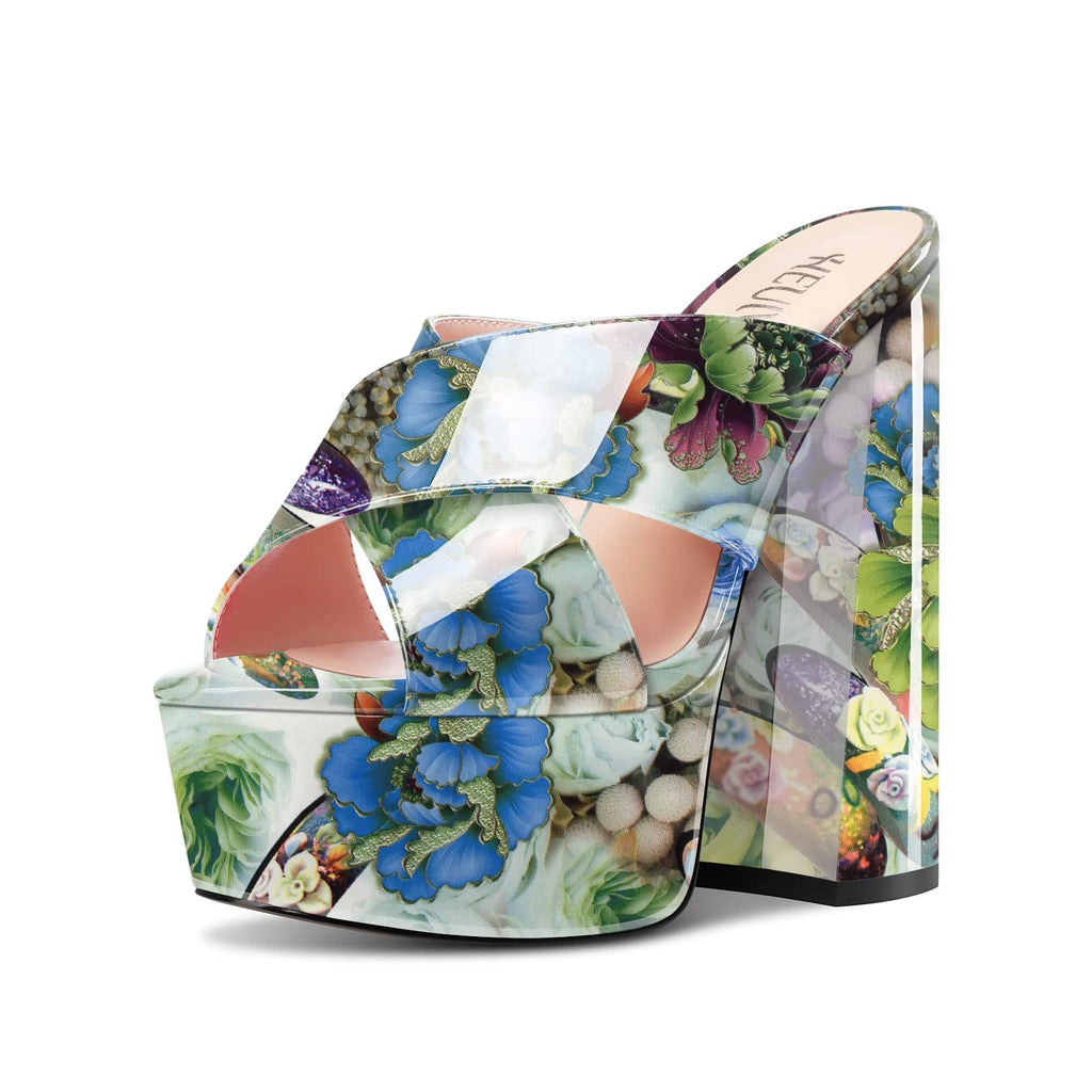 HEUIVZAR Women High Chunky Block Platform Heel