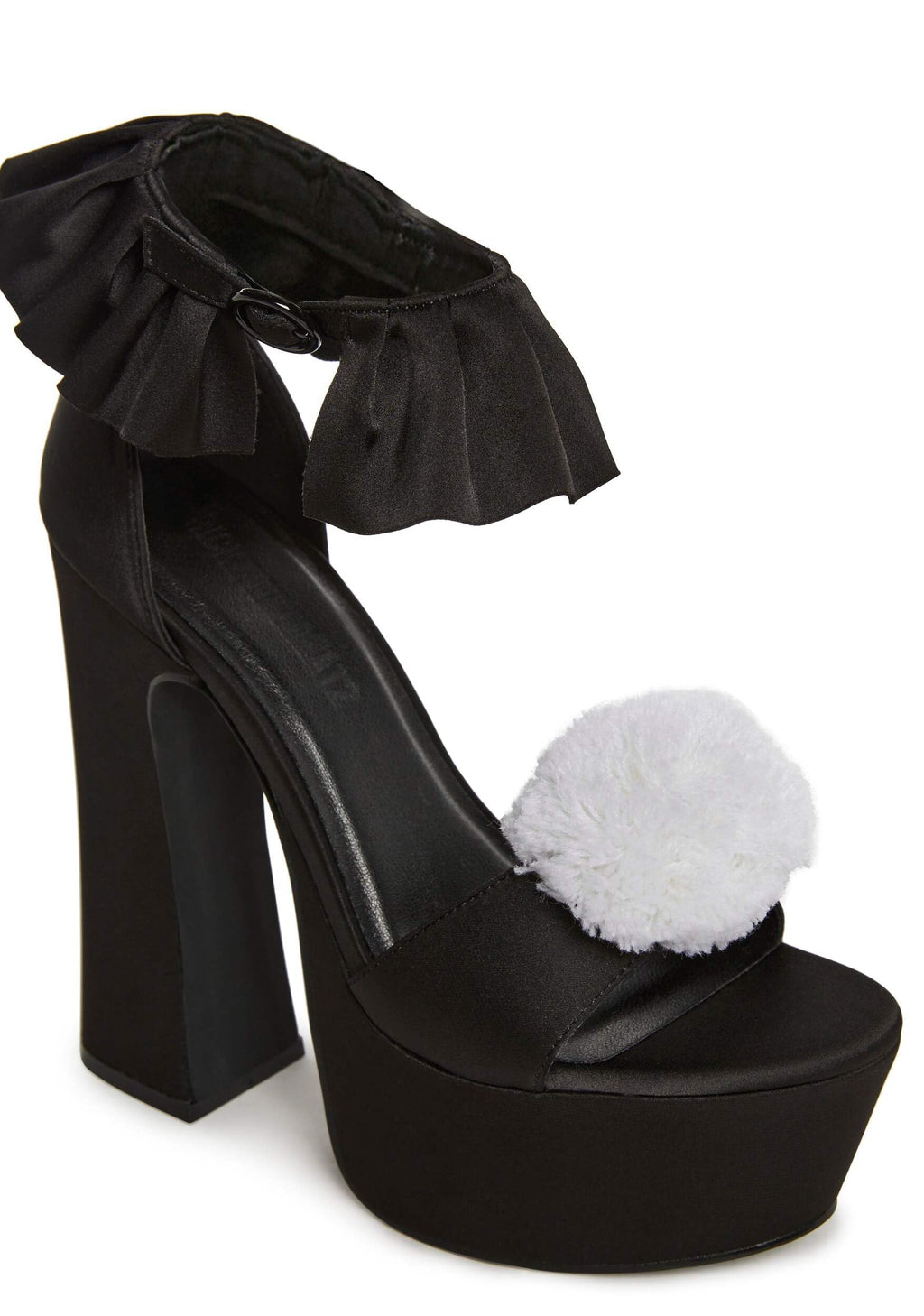 Dolls Kill Revelation Clown Heel by Trickz N’ Treatz – Women’s Vegan Leather Platform Heels with Pom Poms, 10