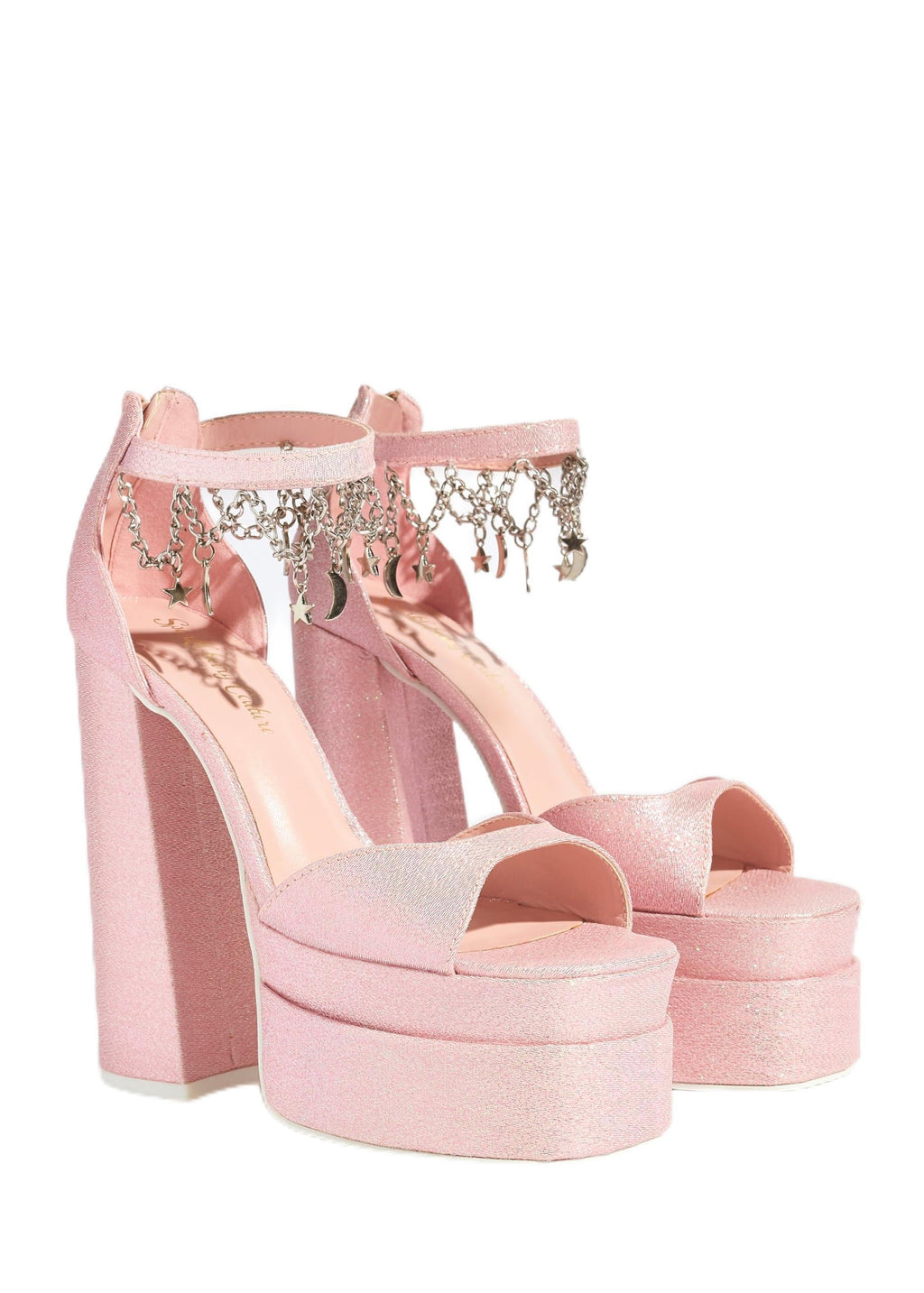 Pink Sparkl Fairy Couture Women’s High Chunky Platform Heel
