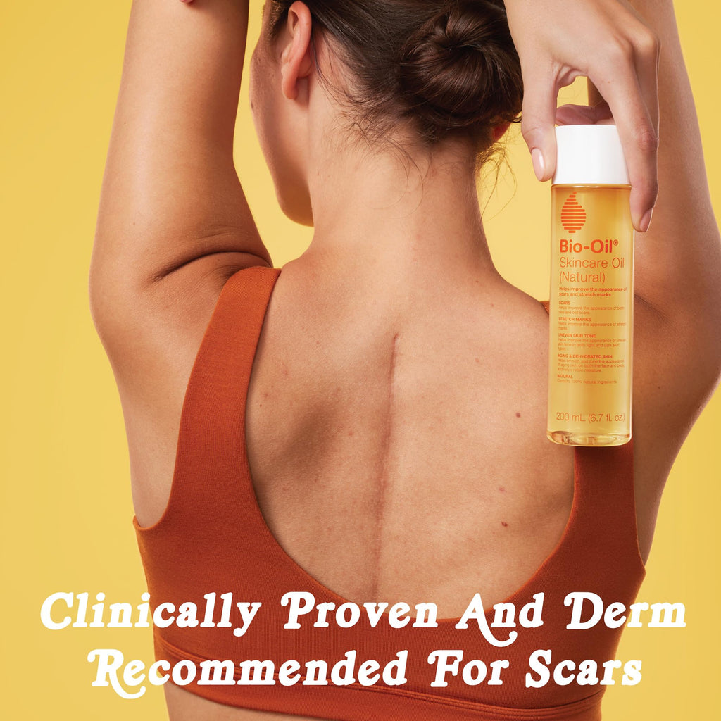 Bio-Oil Natural Skincare Oil Serum, Face and Body Moisturizer with Chamomile, Rosehip, and Lavender Oil, for Scars, Stretch Marks, Sensitive Skin, All Skin Types, 2 Oz