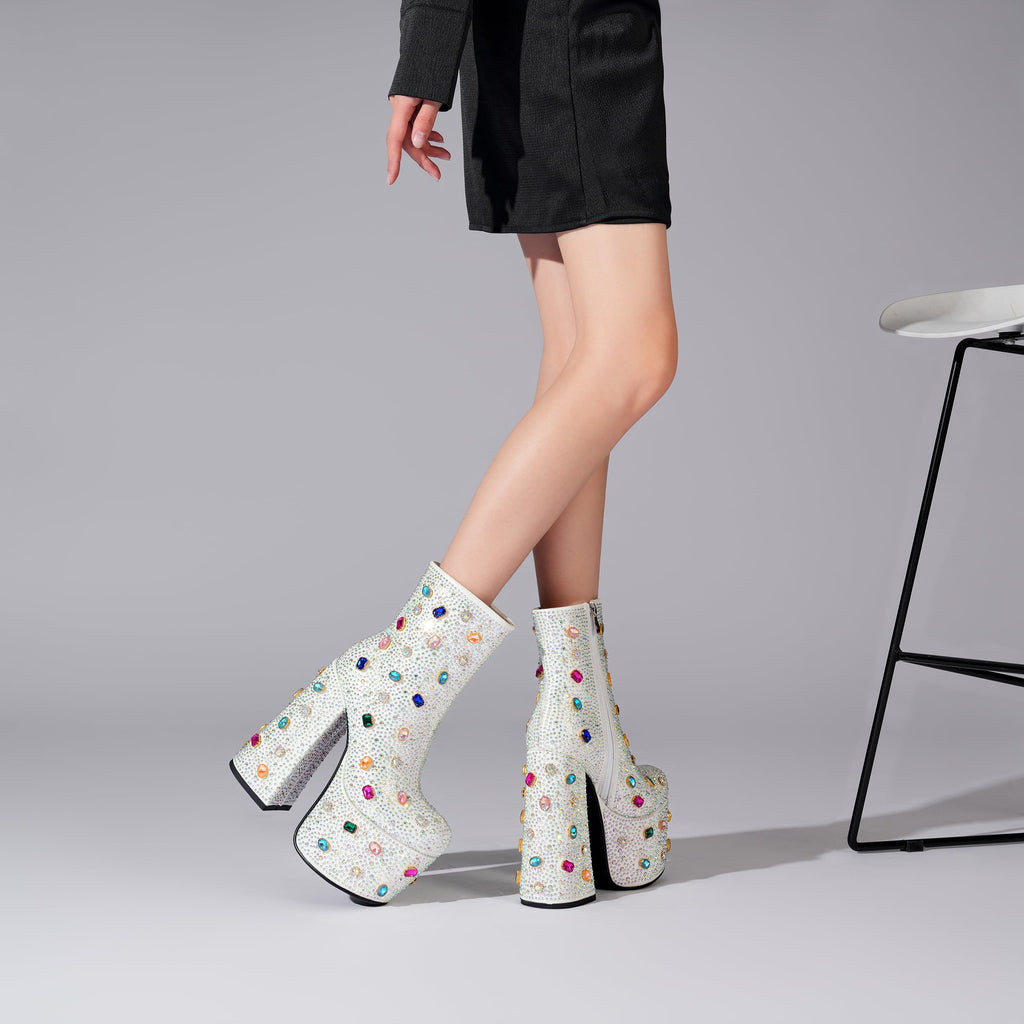 White Tsrenlmln Mid Ankle Boot