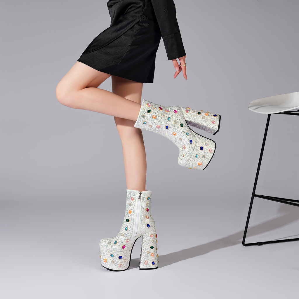 White Tsrenlmln Mid Ankle Boot