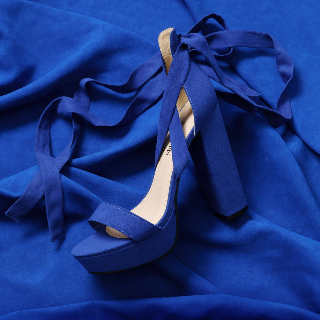 DREAM PAIRS High Chunky Block Platform Heels for Womens Strappy Gladiator Sexy Open Toe Dressy Sandal SDHS2205W Royal Blue