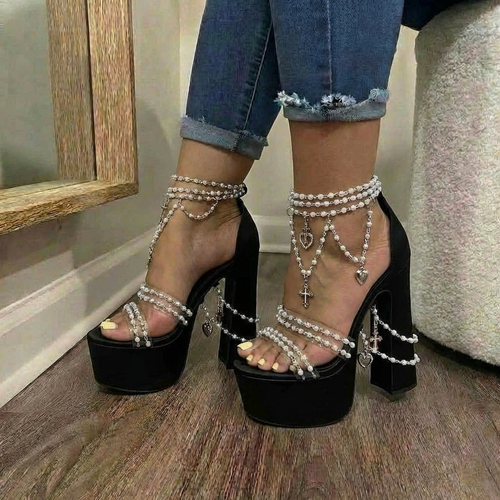 Black Holy Revelation Platform Heels